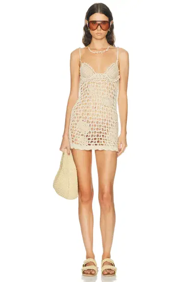 The Attico Crochet Mini Dress | Thumbnail 1 The Attico Crochet Mini Dress | Thumbnail 1