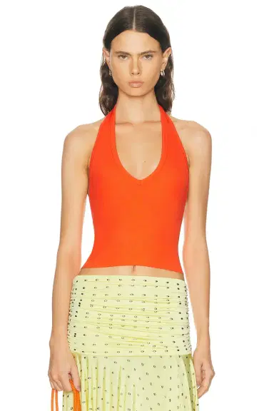 ÉTERNE Cropped Halter Top | Thumbnail 1