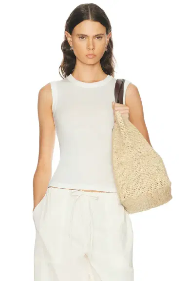 ÉTERNE Fitted Muscle Tank Top | Thumbnail 1