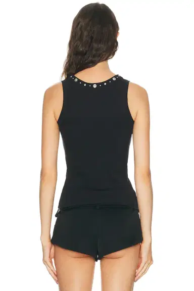 Versace Embroidered Tank Top | Thumbnail 3 Versace Embroidered Tank Top | Thumbnail 3