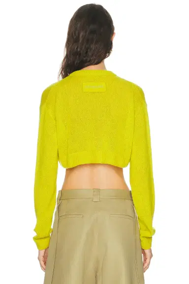 Balenciaga Cropped Crewneck Sweater | Thumbnail 3