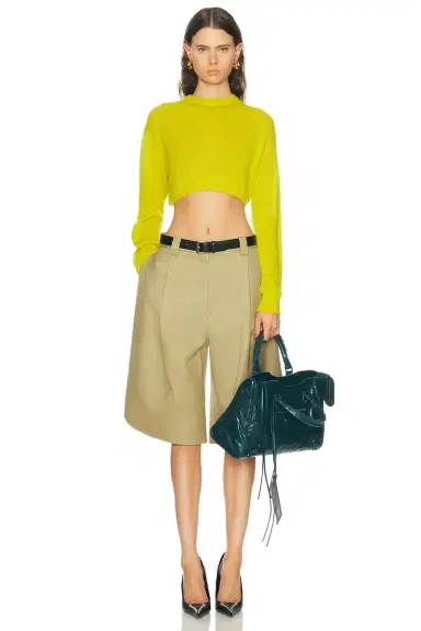 Balenciaga Cropped Crewneck Sweater | Thumbnail 4