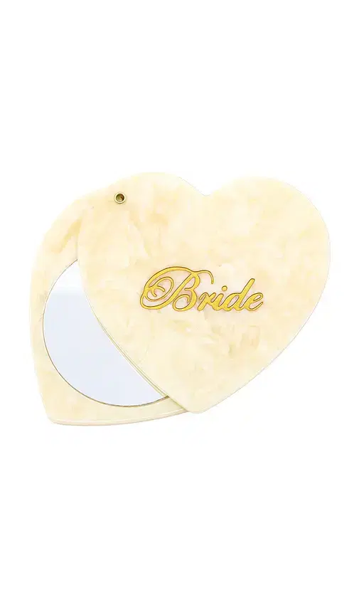 Solar Eclipse Hand-Painted Bride Compact Mirror
