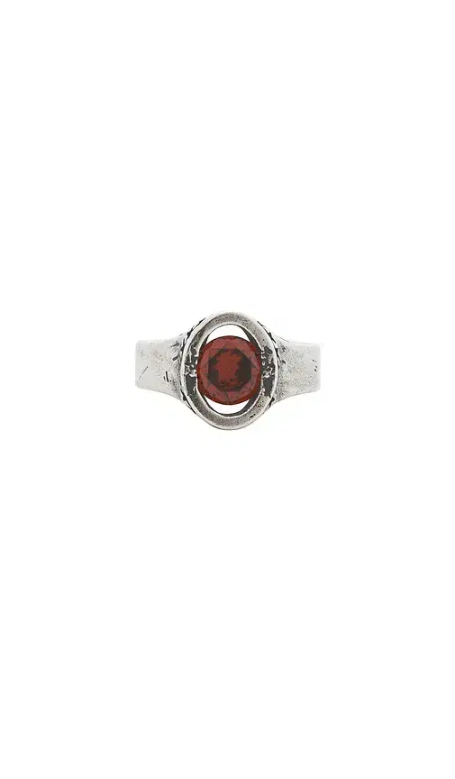 Two Jeys Icon Link Ruby Ring