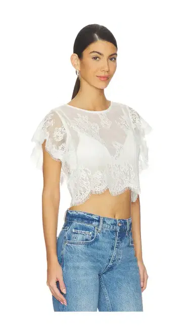Free People Lunar Ash Lace Top | Thumbnail 2 Free People Lunar Ash Lace Top | Thumbnail 2