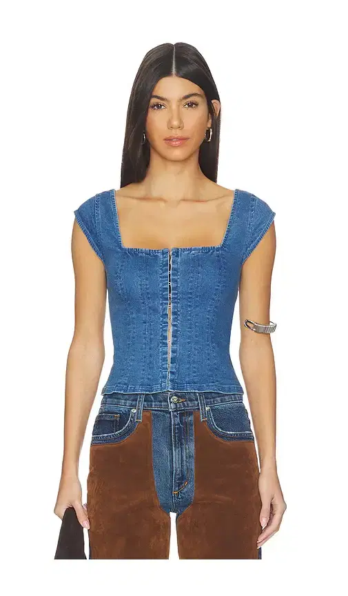 Free People Marilyn Denim Corset