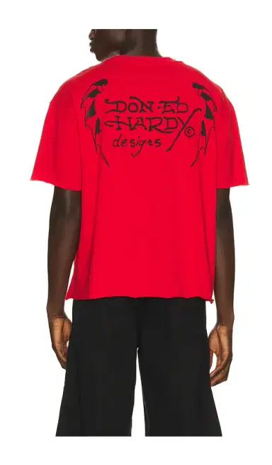 Ed Hardy Skull Roses Boxy Cropped Tee | Thumbnail 2 Ed Hardy Skull Roses Boxy Cropped Tee | Thumbnail 2