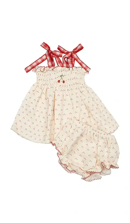 Embroidered Smock Set