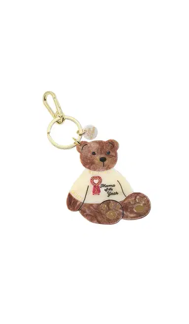 Solar Eclipse Hand-Painted Mama Bear Bag Charm & Keychain | Thumbnail 1 Solar Eclipse Hand-Painted Mama Bear Bag Charm & Keychain | Thumbnail 1