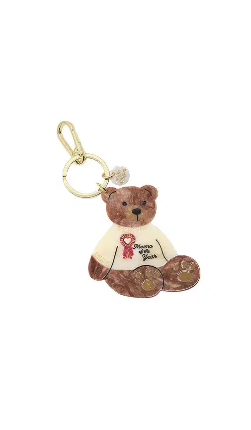 Solar Eclipse Hand-Painted Mama Bear Bag Charm & Keychain