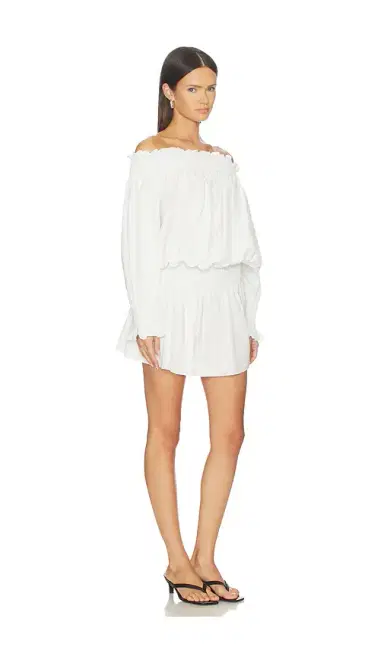 Norma Kamali Long Sleeve Peasant Mini Dress | Thumbnail 2 Norma Kamali Long Sleeve Peasant Mini Dress | Thumbnail 2
