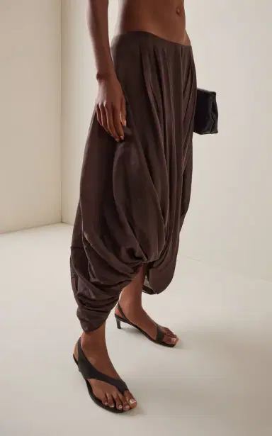 TOTEME Cocoon Ruffled Jersey Midi Skirt | Thumbnail 3 TOTEME Cocoon Ruffled Jersey Midi Skirt | Thumbnail 3