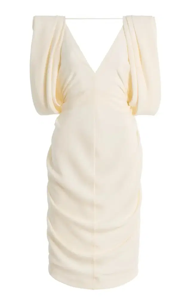Versace Ruffled Silk Midi Dress