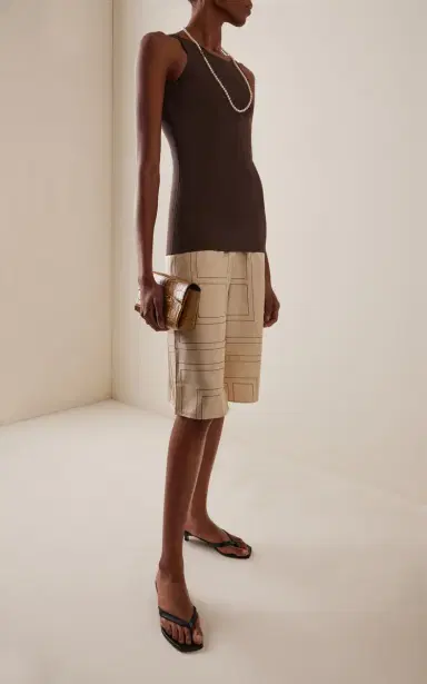 TOTEME Monogram Silk Pajama Culottes | Thumbnail 2 TOTEME Monogram Silk Pajama Culottes | Thumbnail 2