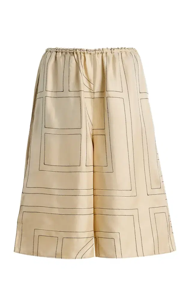 Toteme Monogram Silk Pajama Culottes