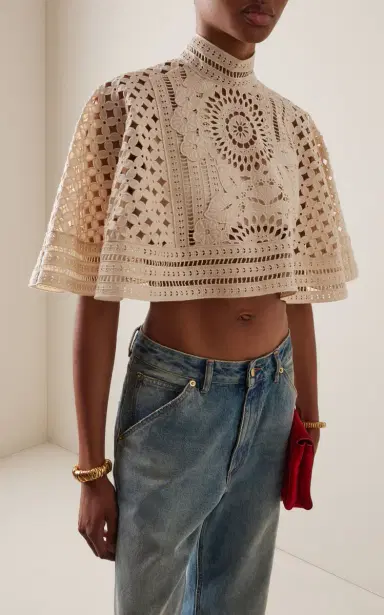 Zimmermann Indra Embroidered Cotton Cape | Thumbnail 2 Zimmermann Indra Embroidered Cotton Cape | Thumbnail 2