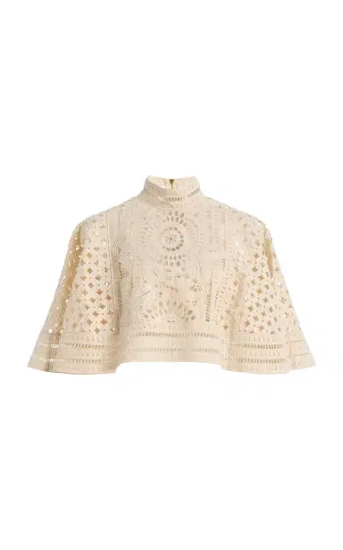 Zimmermann Indra Embroidered Cotton Cape | Thumbnail 1 Zimmermann Indra Embroidered Cotton Cape | Thumbnail 1