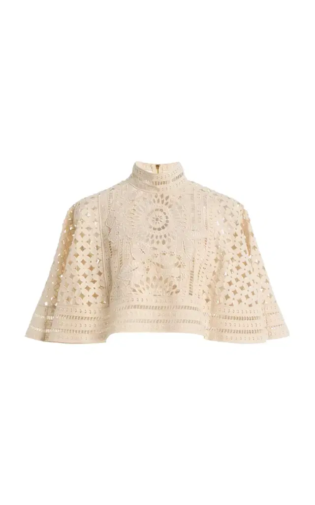 Indra Embroidered Cotton Cape