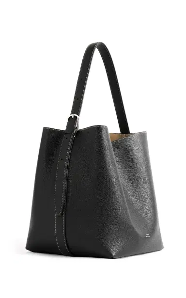 Toteme Medium Belted Grained-Leather Tote Bag | Thumbnail 2