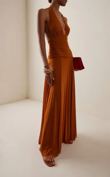 Staud Alessandra Pleated Maxi Dress | Thumbnail 3 Staud Alessandra Pleated Maxi Dress | Thumbnail 3