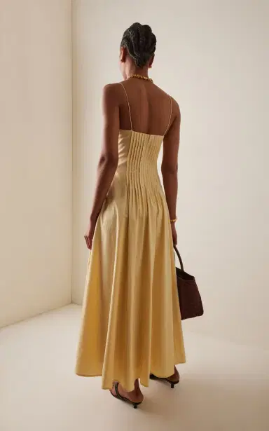 Staud Margi Ruffled Cotton-Blend Maxi Dress | Thumbnail 4 Staud Margi Ruffled Cotton-Blend Maxi Dress | Thumbnail 4