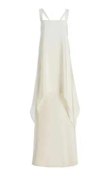 STAUD Kira Draped Silk Maxi Dress | Thumbnail 1
