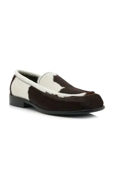 Hvoya Exclusive Bowie Cow-Print Pony Hair Loafers | Thumbnail 4 Hvoya Exclusive Bowie Cow-Print Pony Hair Loafers | Thumbnail 4