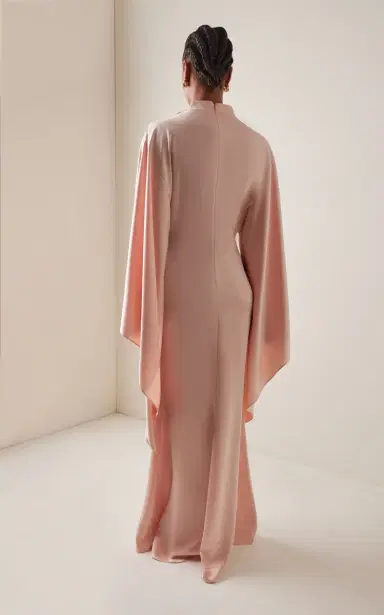 DE LA VALI Exclusive Dedalo Satin Cape-Sleeve Maxi Dress | Thumbnail 4 DE LA VALI Exclusive Dedalo Satin Cape-Sleeve Maxi Dress | Thumbnail 4