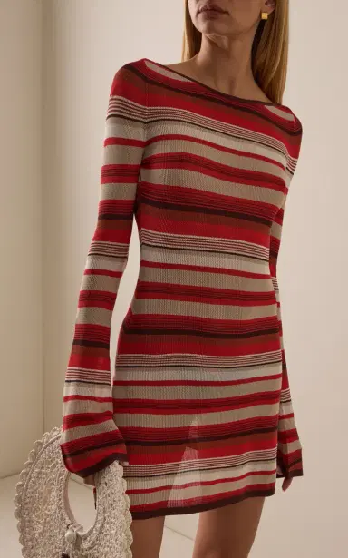 SIR. Exclusive Coastline Striped Mini Dress | Thumbnail 3 SIR. Exclusive Coastline Striped Mini Dress | Thumbnail 3