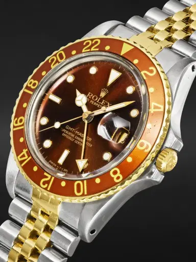 Stephanie Windsor Rolex Vintage 1987 GMT-Master Automatic Stainless Steel and 18-Karat Gold Watch, Ref. 16753 (7.1'' wrist) - Men | Thumbnail 2 Stephanie Windsor Rolex Vintage 1987 GMT-Master Automatic Stainless Steel and 18-Karat Gold Watch, Ref. 16753 (7.1'' wrist) - Men | Thumbnail 2