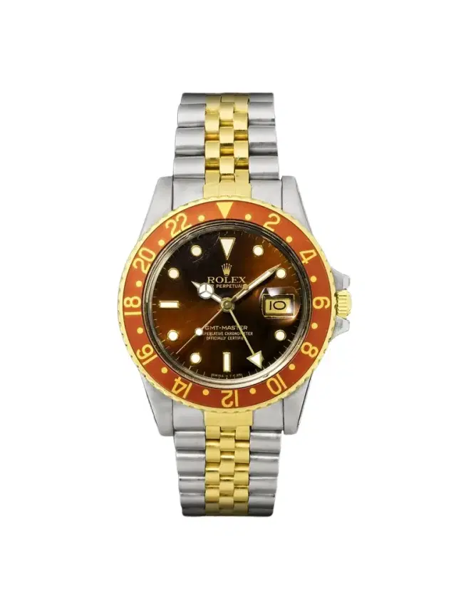 Stephanie Windsor Rolex Vintage 1987 GMT-Master Automatic Stainless Steel and 18-Karat Gold Watch, Ref. 16753 (7.1'' wrist) - Men