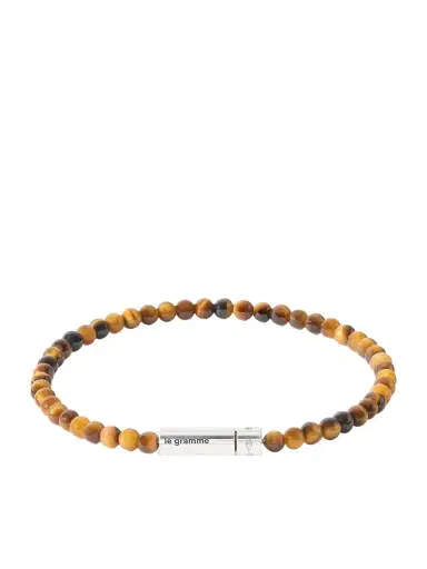LE GRAMME 11g Sterling Silver and Tiger Eye Beaded Bracelet - Men | Thumbnail 1