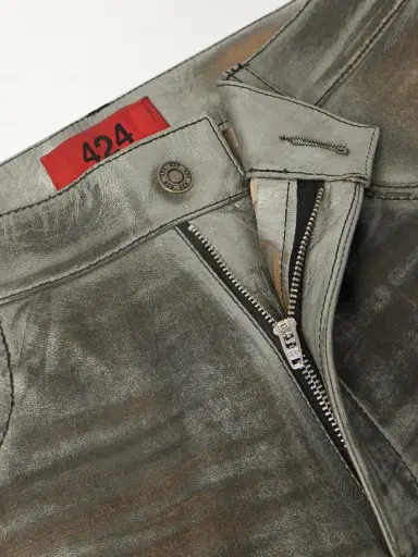 424 Straight-Leg Leather Trousers - Men | Thumbnail 5