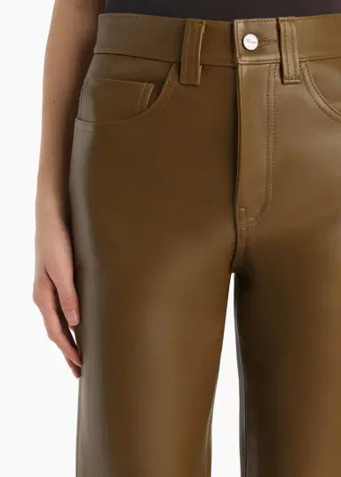 Khaite Callum Pant In Dark Olive Leather | Thumbnail 5 Khaite Callum Pant In Dark Olive Leather | Thumbnail 5