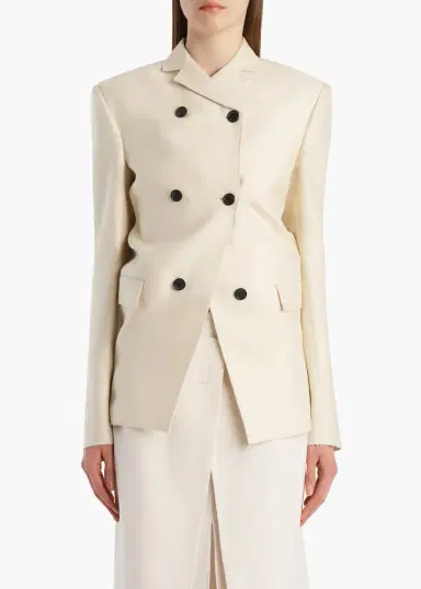 Khaite Rolo Jacket In Ivory Glow | Thumbnail 3 Khaite Rolo Jacket In Ivory Glow | Thumbnail 3
