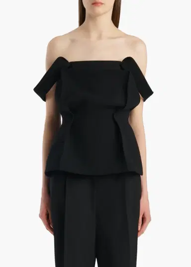 Khaite Yasmina Top In Black Crepe | Thumbnail 3 Khaite Yasmina Top In Black Crepe | Thumbnail 3