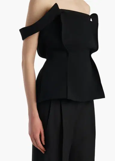 Khaite Yasmina Top In Black Crepe | Thumbnail 5 Khaite Yasmina Top In Black Crepe | Thumbnail 5