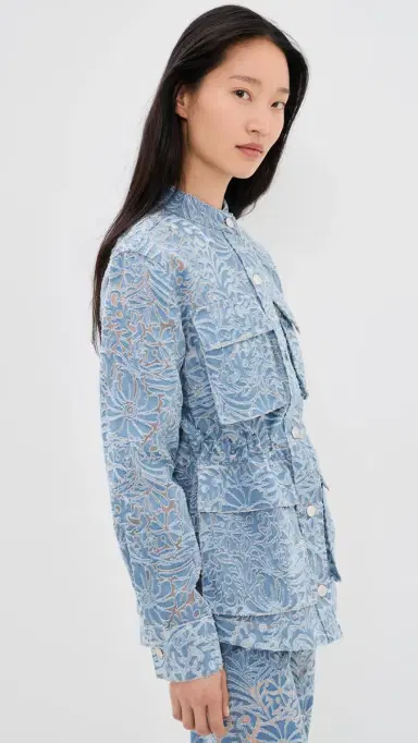 Veronica Beard Jean Burnout Floral Lane Jacket kshre | Thumbnail 4 Veronica Beard Jean Burnout Floral Lane Jacket kshre | Thumbnail 4