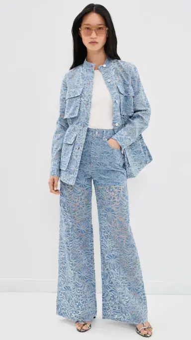 Veronica Beard Jean Burnout Floral Lane Jacket kshre | Thumbnail 5 Veronica Beard Jean Burnout Floral Lane Jacket kshre | Thumbnail 5