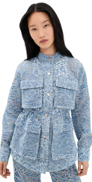 Veronica Beard Jean Burnout Floral Lane Jacket kshre | Thumbnail 1 Veronica Beard Jean Burnout Floral Lane Jacket kshre | Thumbnail 1