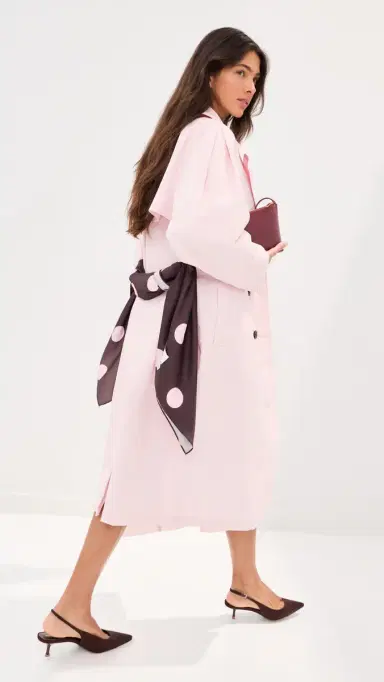 LE BOP Toby Trench Coat Icy Pink L | Thumbnail 6