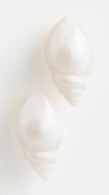 Lele Sadoughi Conch Shell Button Earrings Mother of Pearl One Size | Thumbnail 2
