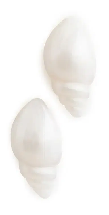 Lele Sadoughi Conch Shell Button Earrings Mother of Pearl One Size | Thumbnail 1