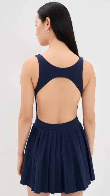 Sporty & Rich Signature Logo Court Dress Dark Navy White | Thumbnail 3 Sporty & Rich Signature Logo Court Dress Dark Navy White | Thumbnail 3