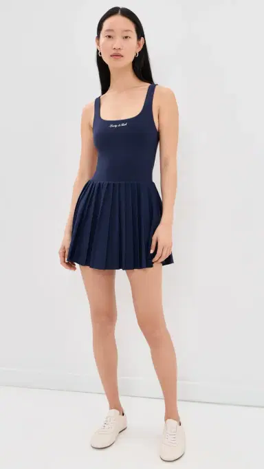Sporty & Rich Signature Logo Court Dress Dark Navy White | Thumbnail 5 Sporty & Rich Signature Logo Court Dress Dark Navy White | Thumbnail 5