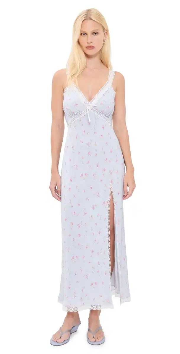 LoveShackFancy Beverly Dress Periwinkle oon