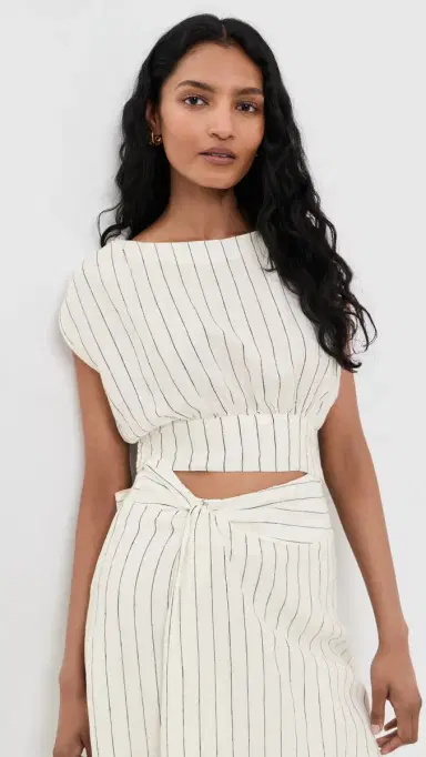 Merlette Shaan Stripe Linen Top | Thumbnail 2 Merlette Shaan Stripe Linen Top | Thumbnail 2