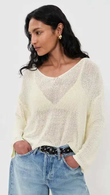 L'Agence Ethan Knit Pullover Vanilla S | Thumbnail 2