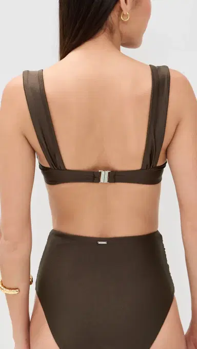 SIMKHAI Anniston Bikini Top Chocolate | Thumbnail 3