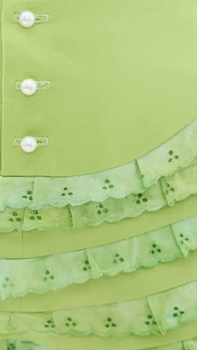 House of Aama Swamp Rose Victorian Shorts Green/Rose | Thumbnail 6